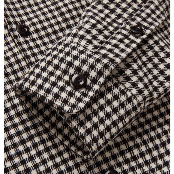 Ami Paris Alexandre Mattiusi Camp Collar Check Wool Blend Shirt Mens Large NWT - Picture 10 of 12